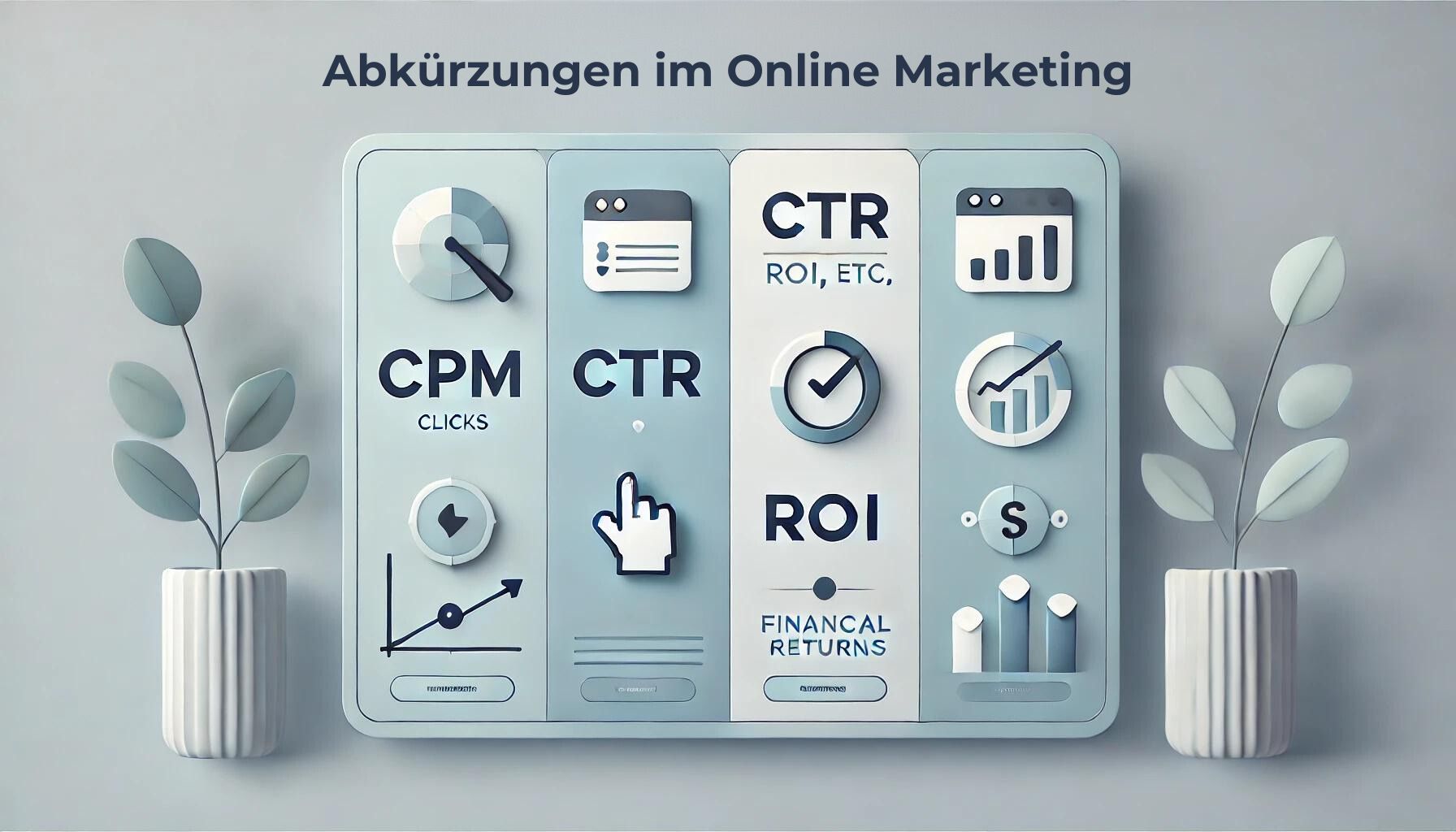 Die wichtigsten Abkürzungen im Online Marketing: CPM, CTR, ROI und Co. einfach erklärt